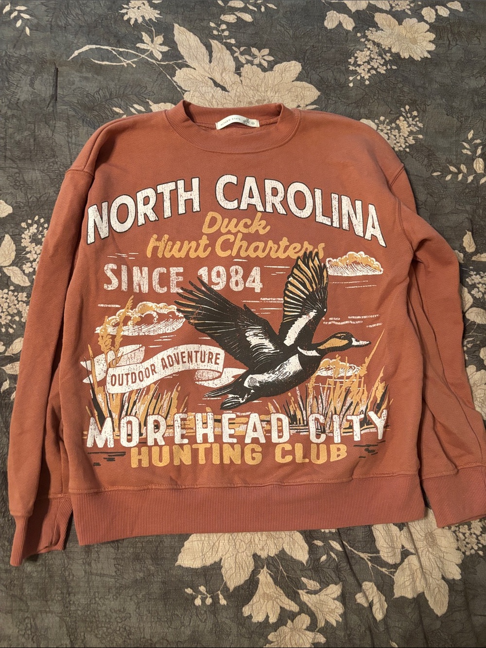 ALTAR’D STATE North Carolina Duck Hunt Charters Graphic Sweatshirt vintage look